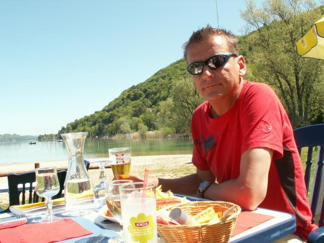 Franco beim Mittagessen