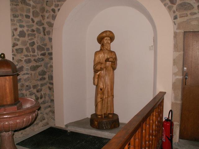 Pilgerstatue in der Kirche von Chavanay