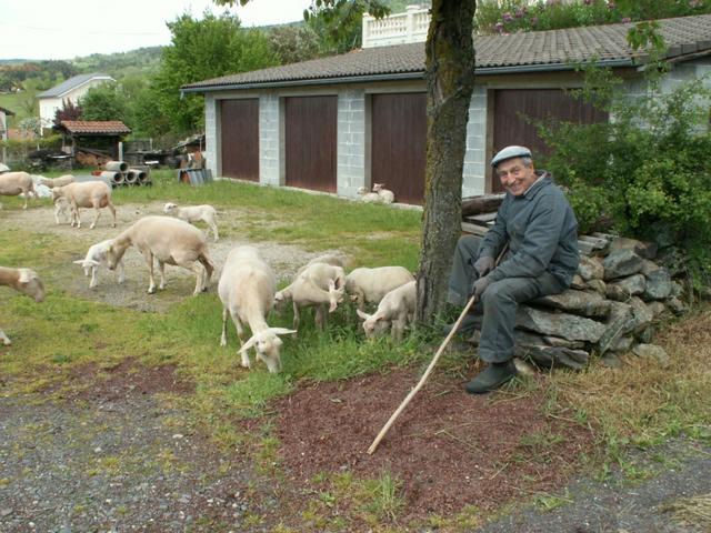 ein Schafhirte begrüsst uns