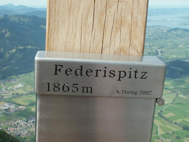 Gipfelbuch auf dem Federispitz 1865 m.ü.M.