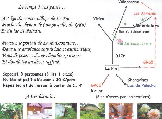 Lageplan vom Chambres d'hôtes La Buissonnière