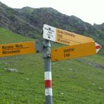 Beim Widersteinerhüttli 1831 m.ü.M. könnte man zum Wissmilen Pass wandern