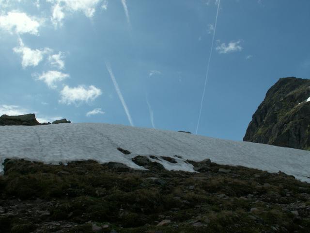 hier oben auf der Nordseite hat es noch genug Schnee