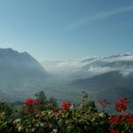 Blick von der Reha Klinik 967 m.ü.M. ins Seeztal