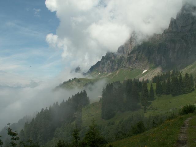 Blick zurück zur Alp Tschingla