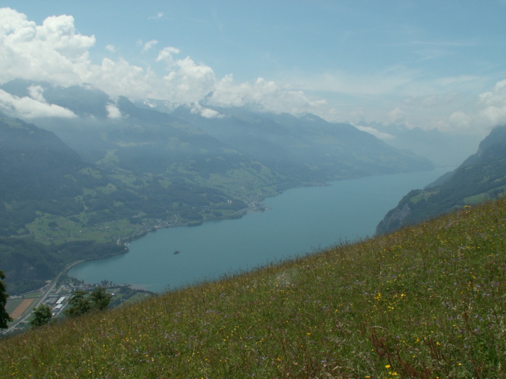 Blick von Lüsis aus zum Walensee