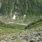 Bei Ölplanggen 1937 m.ü.M. mit Blick runter zur Alp Tentiwang