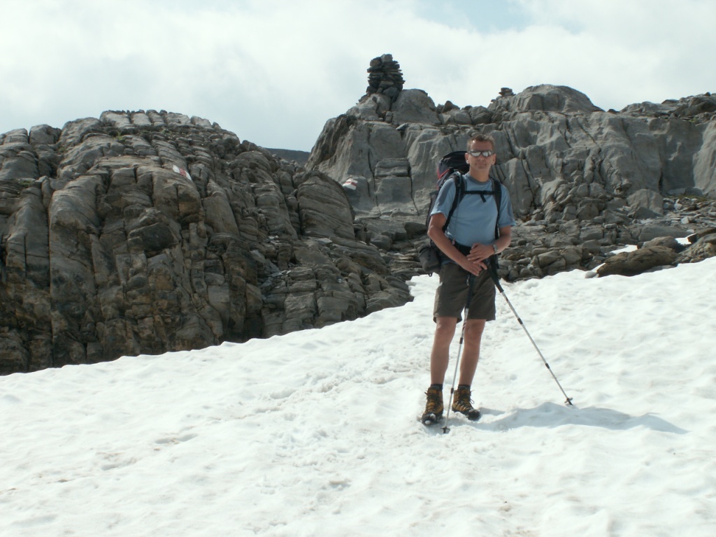 Franco geniesst den Schnee