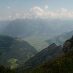 Blick ins Tal runter Richtung Walensee