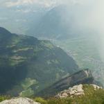 Blick vom Rautispitz runter nach Näfels