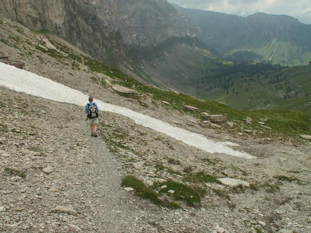 es geht runter in die Rautialp