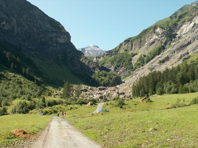 nun wird der Weg steiler. Es geht zur Fooalp