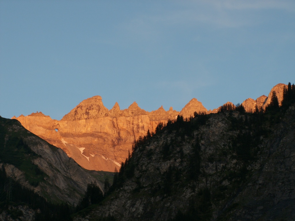 Sonnenuntergang beim Martinsloch