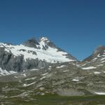 Blick zum Hausstock mit dem Glatscher da Mer