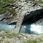 die Brücke über man den Aua dil Mer überquert 2130 m.ü.M.