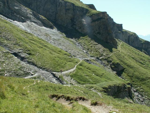 gut ersichtlich der Bergpfad der einem nach Panix/Pigniu bring