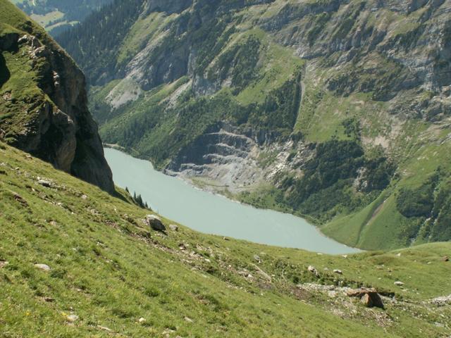 Blick runter zum Lac de Pigniu