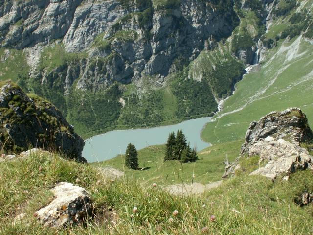 Blick runter zum Lac da Pigniu