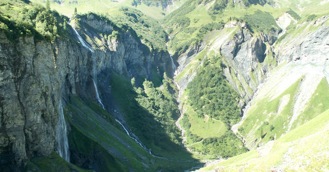 Breitbildfoto Piltschina - Säss- Mutten- und Guetentalbach