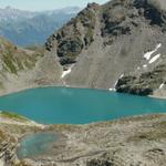 Blick zum Wildsee. Dies ist einer von 5 Seen im Pizolgebiet