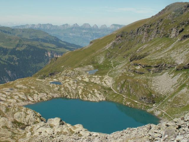 der Schottensee 2335 m.ü.M. der zweite von 5 Seen im Pizolgebiet