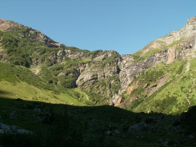 Blick Richtung Ochsenplanggen, unser erstes Hinderniss