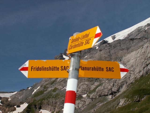 bei Sandpassweidli 2135 m.ü.M. trifft der Weg von Ober Sand, (den wir nicht genommen haben) hinzu