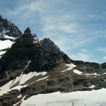 Breitbildfoto mit Tödi, chli Tödi und Sandgletscher