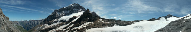 Breitbildfoto mit Tödi, chli Tödi und Sandgletscher