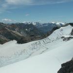 der Sandgletscher von der Hütte aus gesehen