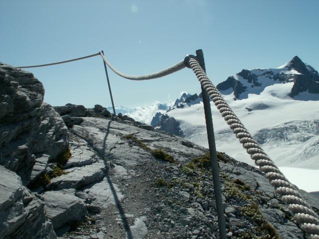 die letzten Tritte vor der Planurahütte sind gesichert